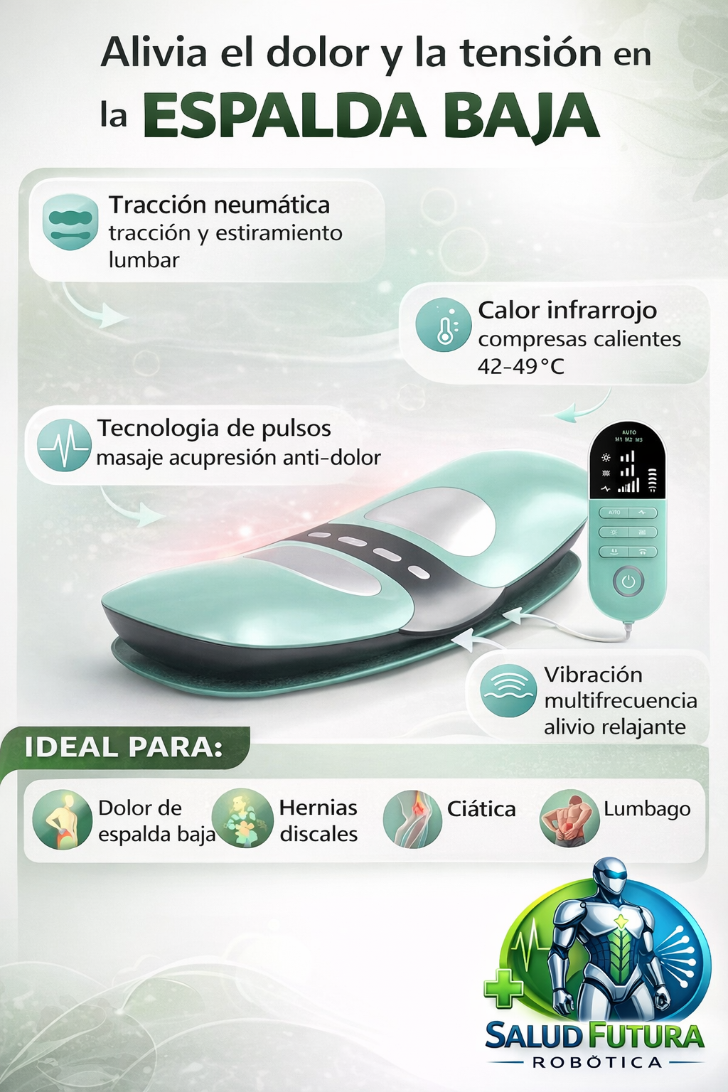 Kit Robotico Lumbar con Calor y Masaje